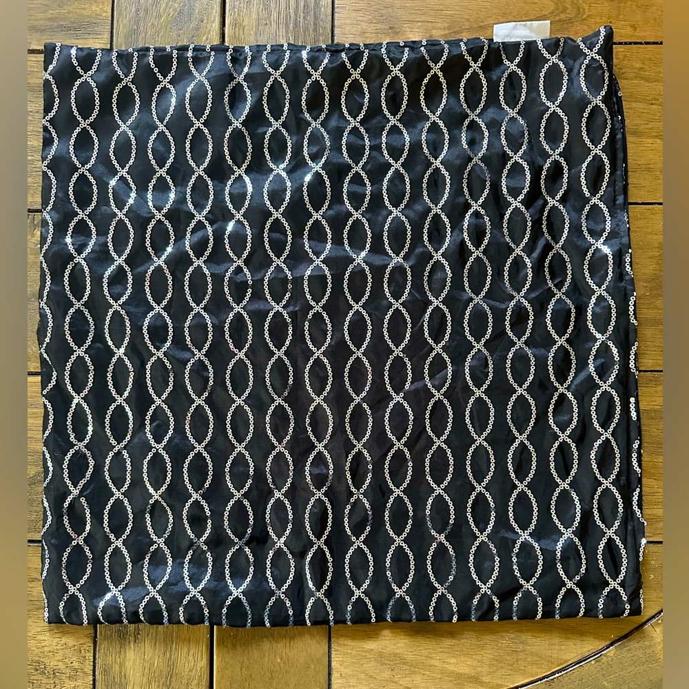 Decorative Pillow Covers 2 Included in the price. Black with Decorative Details